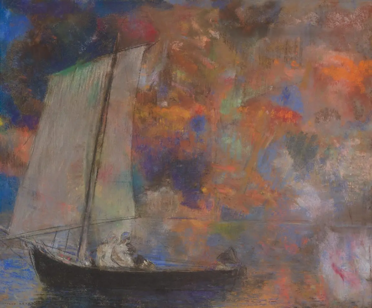 Flower Clouds by Odilon Redon, canvas print
