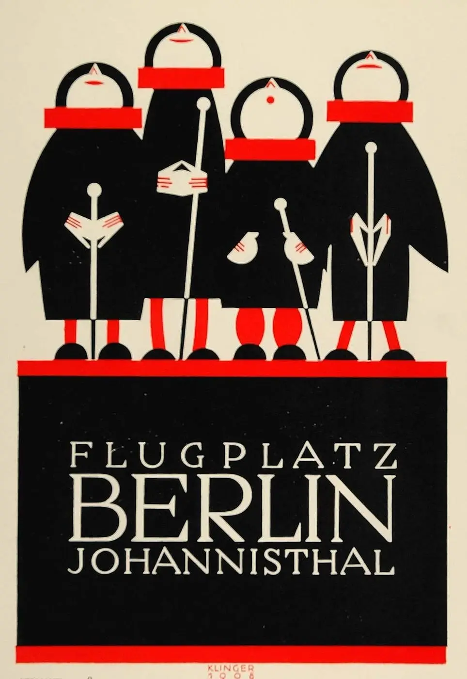 Flugplatz Berlin Johannisthal by Julius Klinger, canvas print