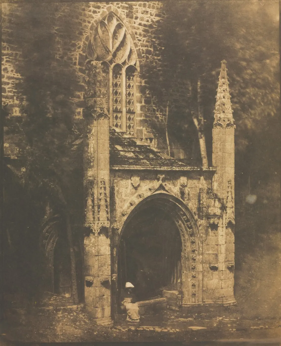 Fountain of Notre-Dame at Saint-Brieuc, Brittany by Louis-Rémy Robert, canvas print
