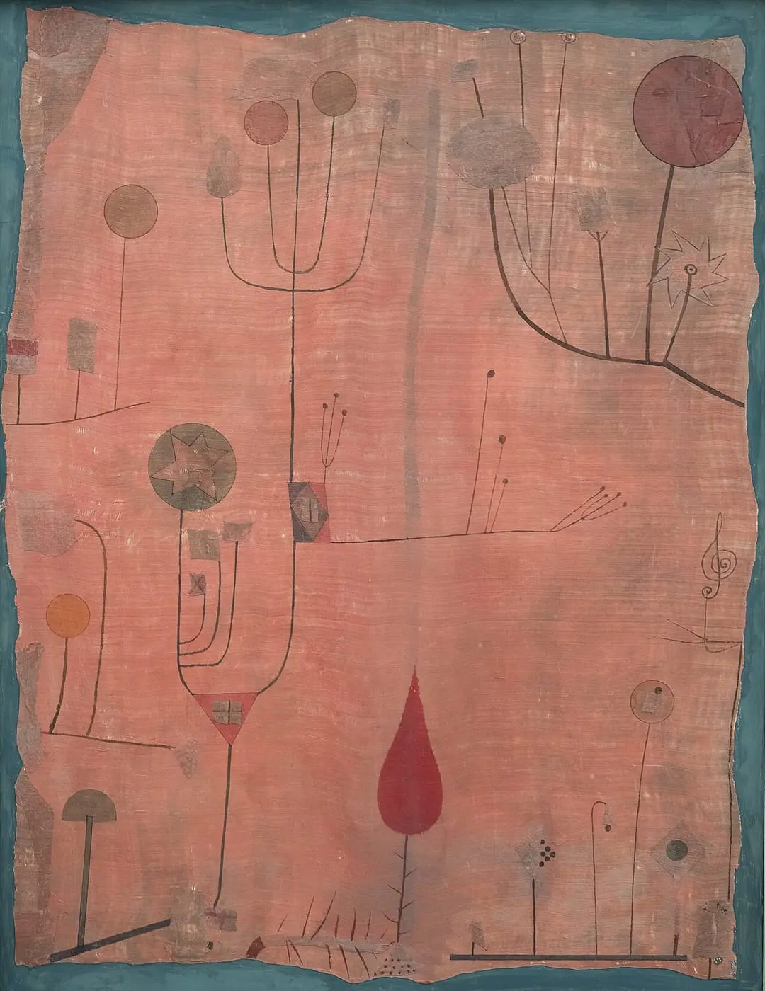 Früchte auf Rot by Paul Klee, canvas print