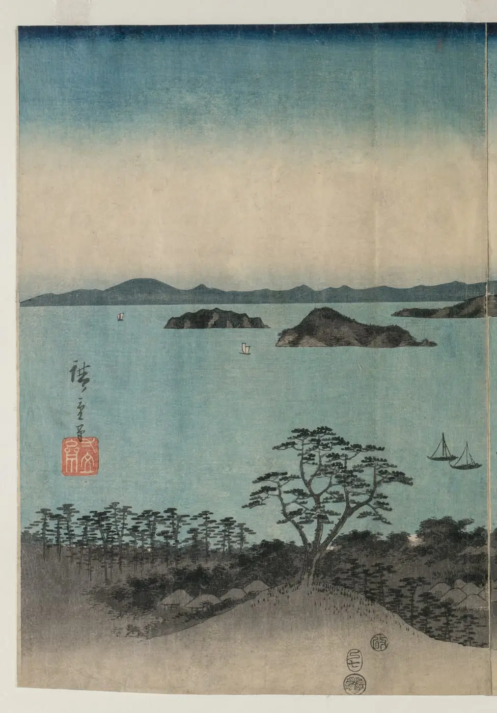Full Moon on Kanazawa, Musashi by Utagawa Hiroshige, canvas print