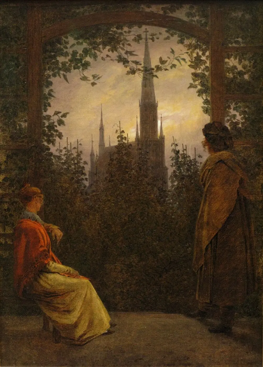 Gartenlaube by Caspar David Friedrich, canvas print