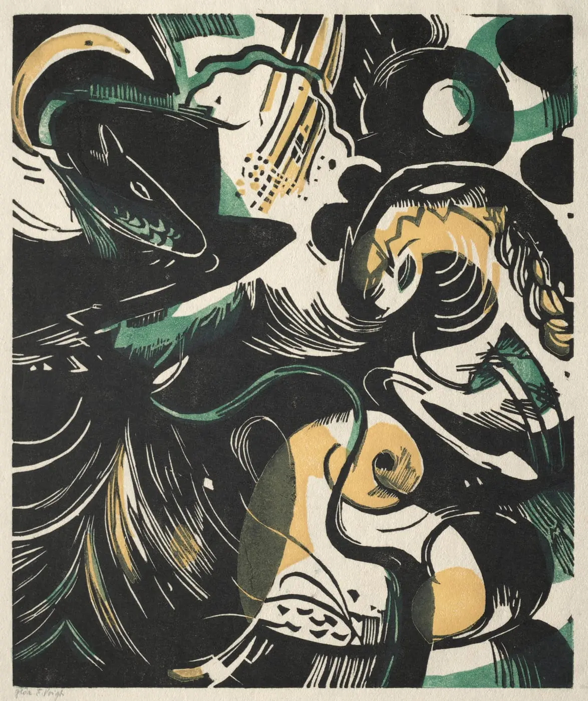 Genesis II by Franz Marc, canvas print