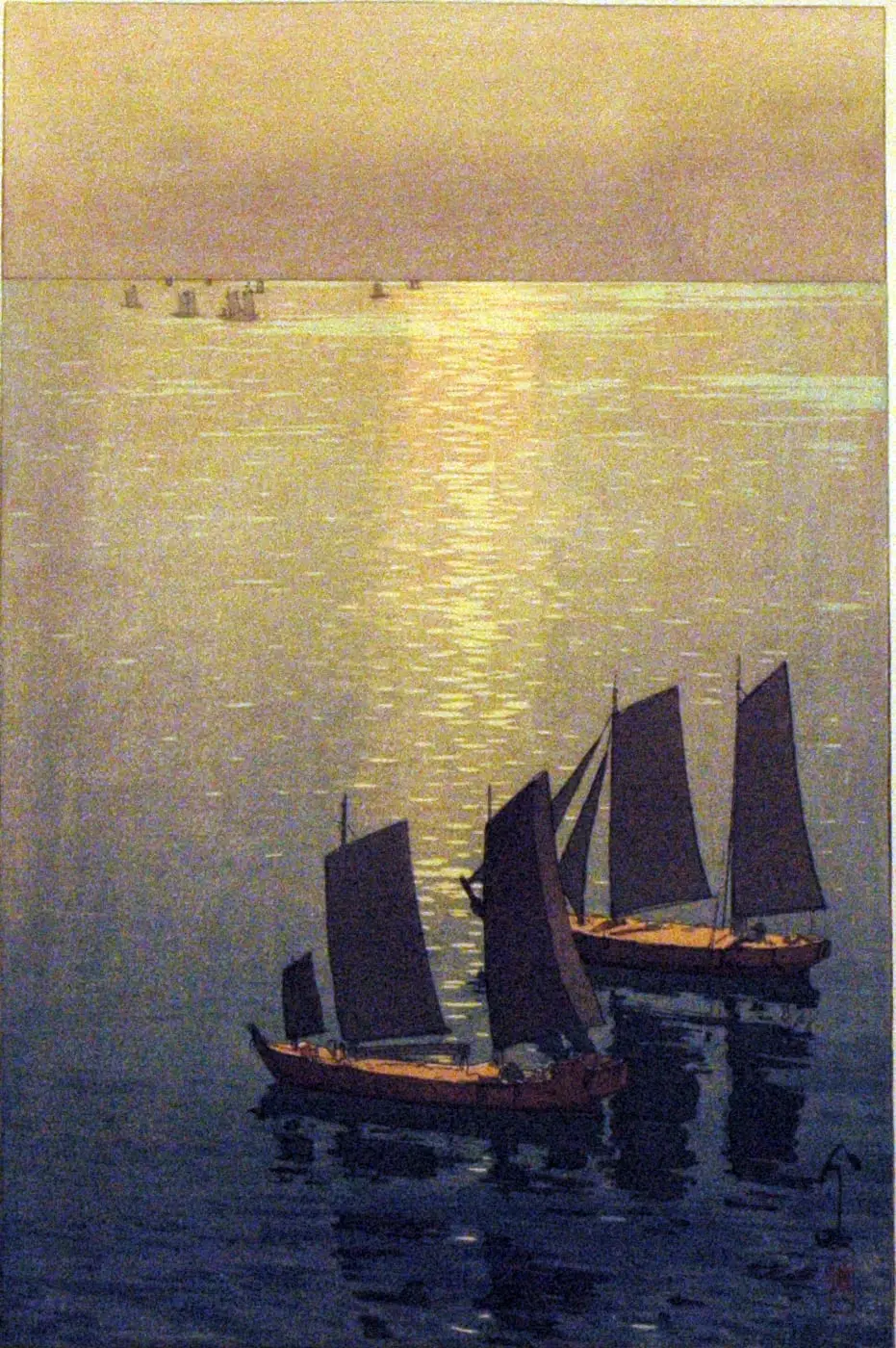 Glittering Sea by Hiroshi Yoshida, canvas print