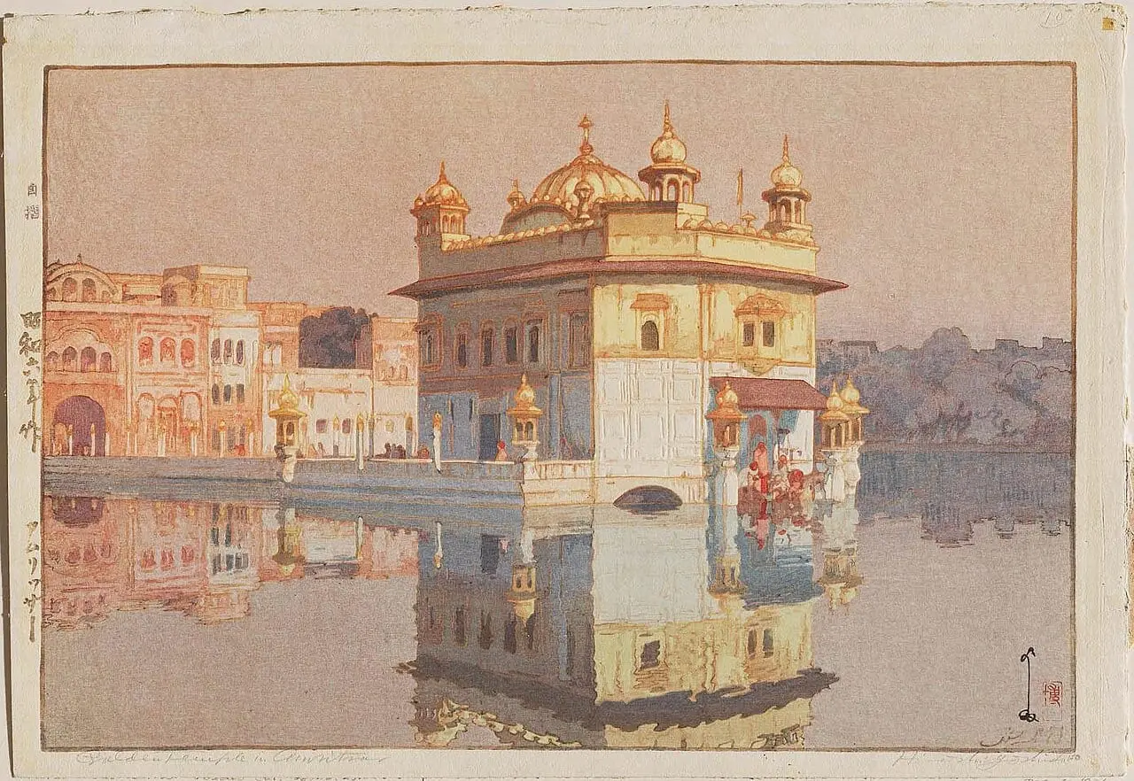 Golden Temple in Amritsar by Hiroshi Yoshida, canvas print
