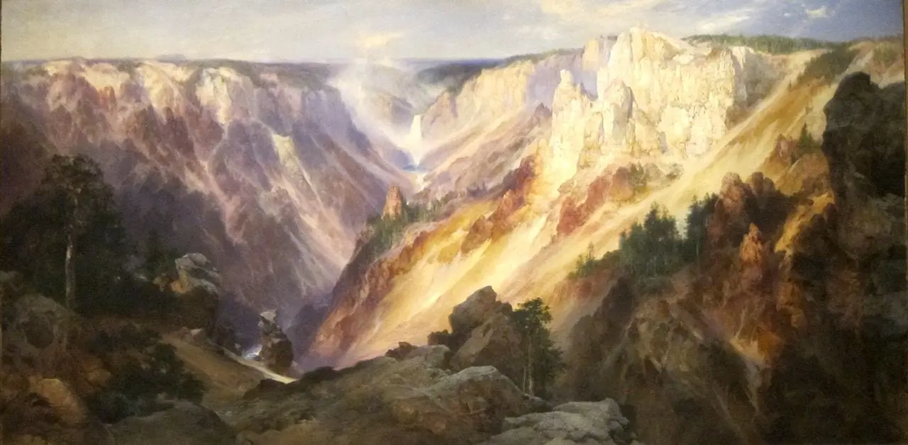 Grand Canyon of the Yellowstone by Thomas Moran, canvas print