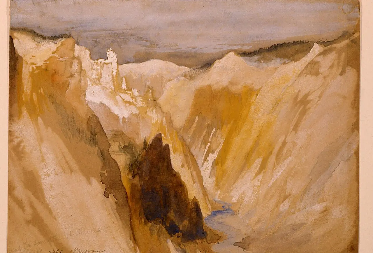 Grand Canyon of the Yellowstone, by by Thomas Moran, canvas print