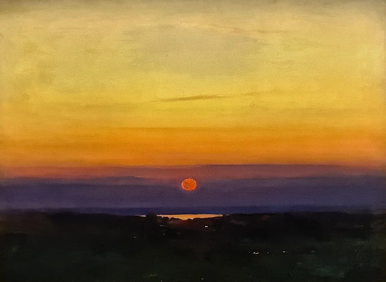 Ha. A. Sunset in the Steppe by the Sea by Arkhip Kuindzhi, canvas print