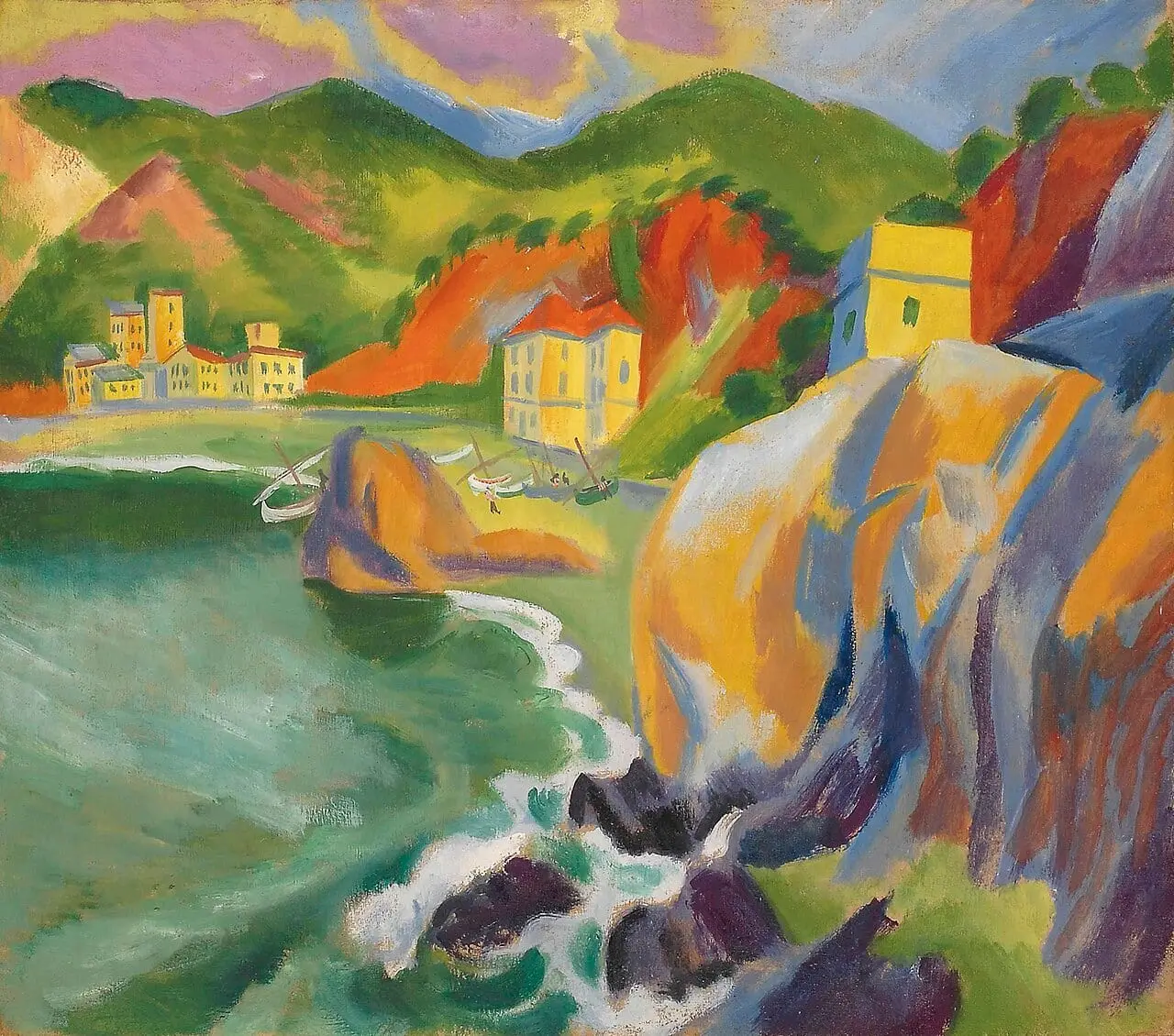 Hermann monterosso al mare by Max Pechstein, canvas print