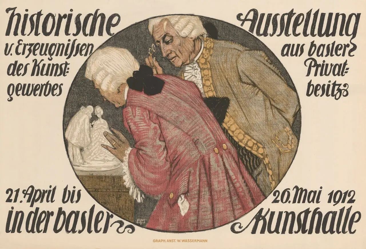 Historische Ausstellung v. Erzeugnissen des Kunstgewerbes aus Basler… by Burkhard Mangold, canvas print