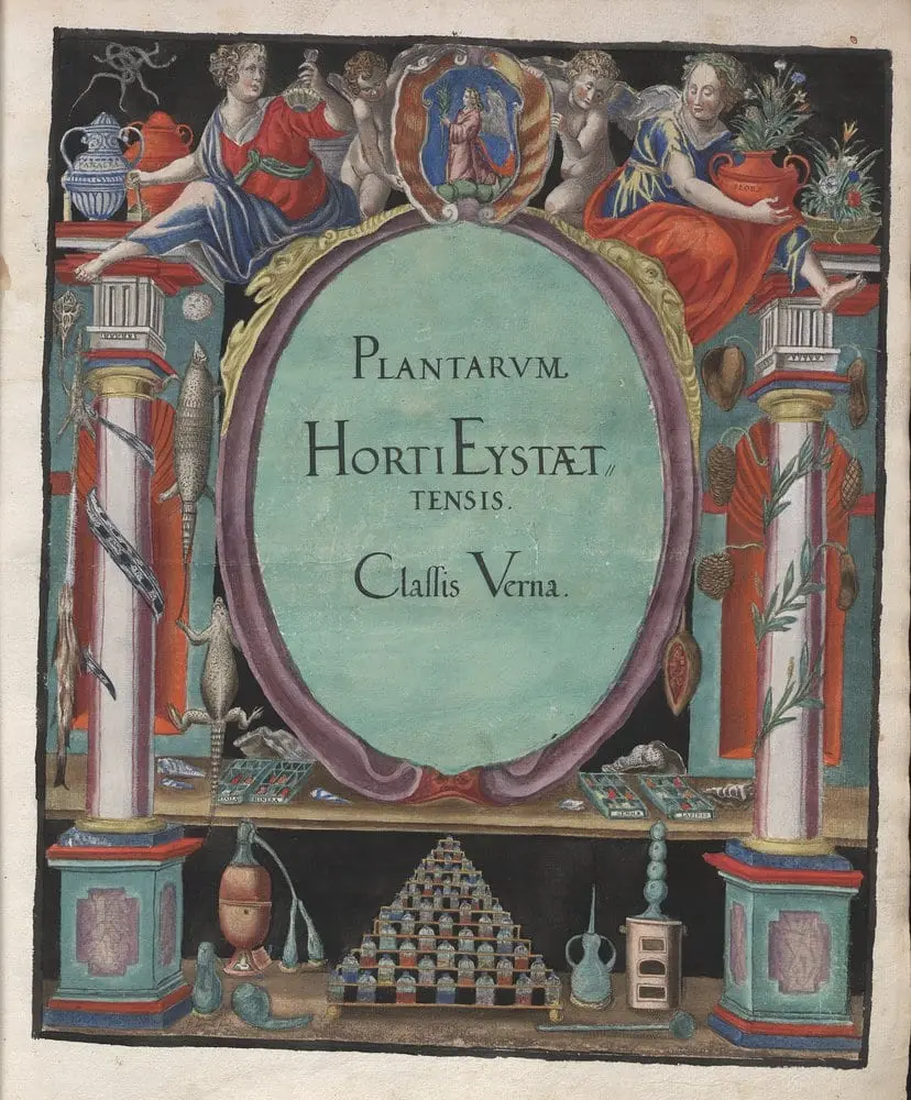 Title Page for Spring (Classis Verna) by Basilius Besler, canvas print