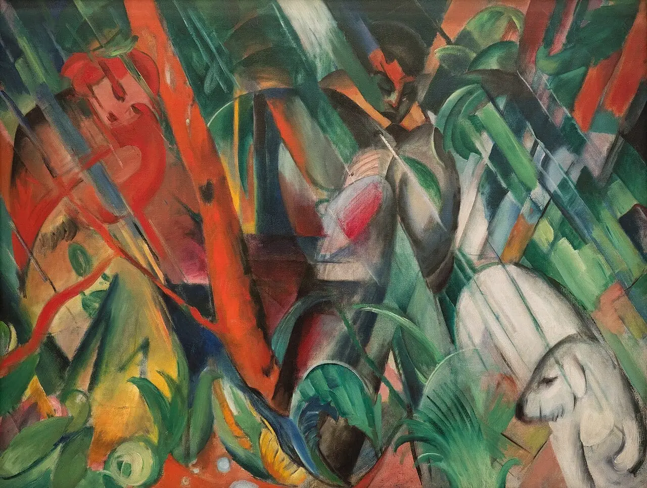 Im Regen by Franz Marc, canvas print