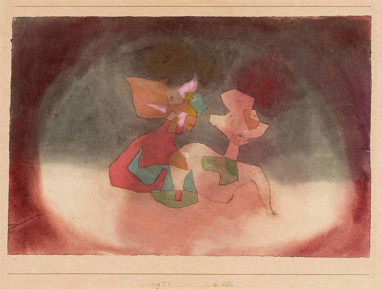 Into the Cave by Paul Klee, canvas print