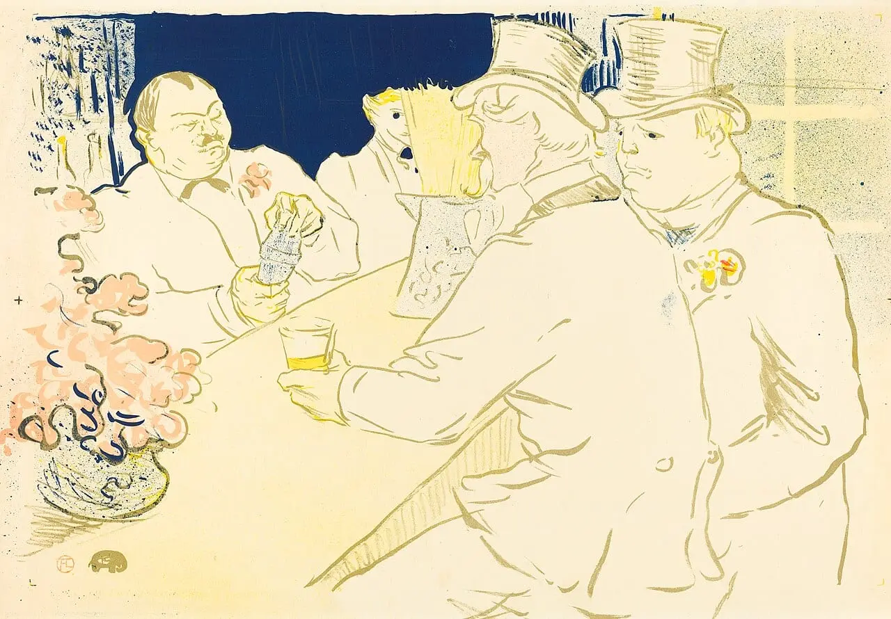 Irish and American Bar, rue Royale by Henri de Toulouse-Lautrec, canvas print