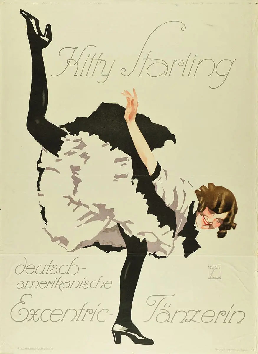 Kitty Starling, deutsch-amerikanische Excentric-Tänzerin by Ludwig Hohlwein, canvas print