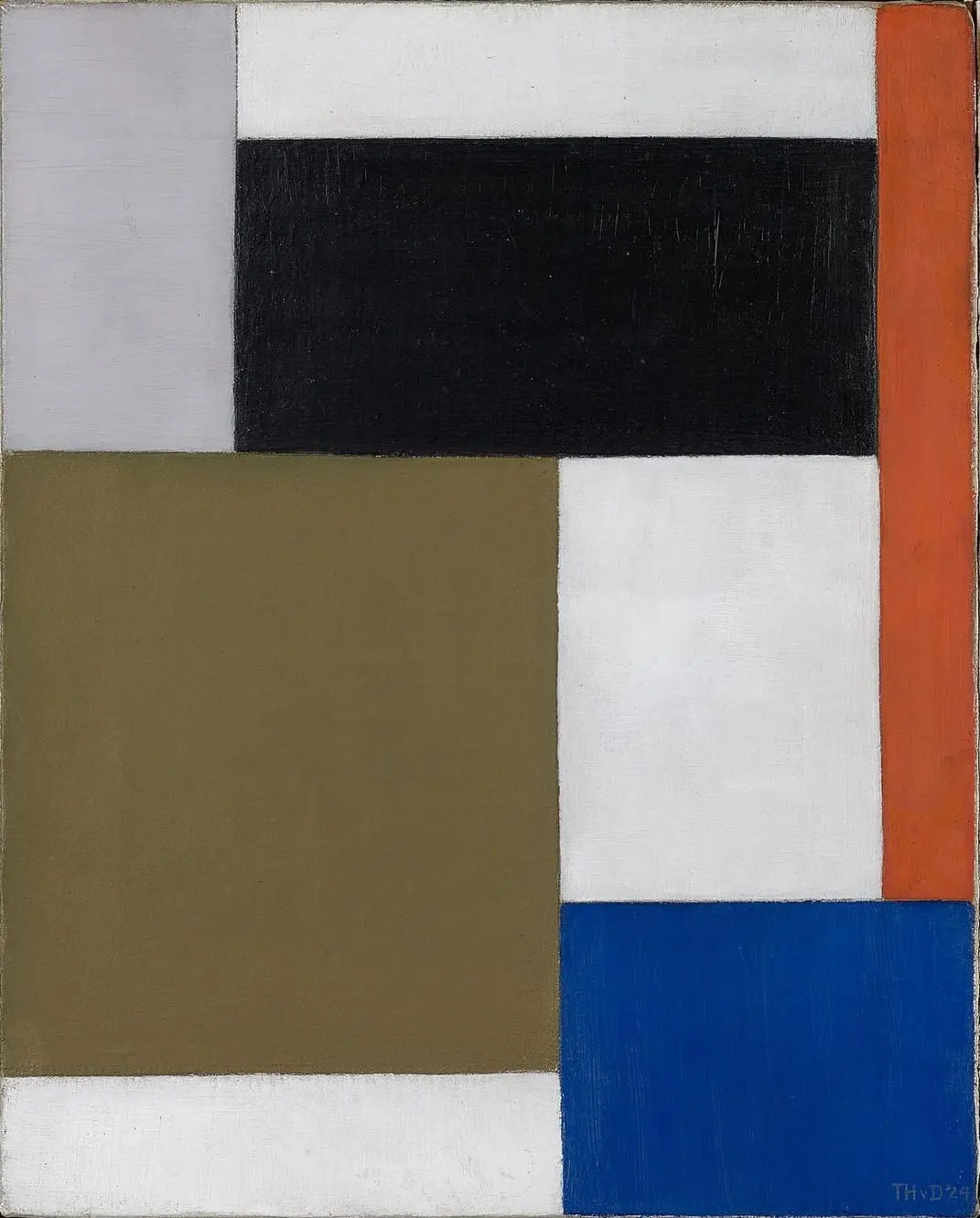 Composition by Theo van Doesburg, canvas print