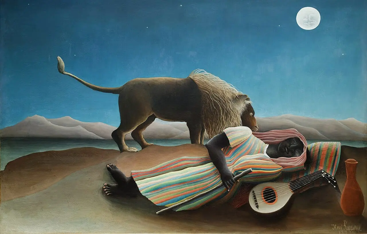 La Bohémienne endormie by Henri Rousseau, canvas print