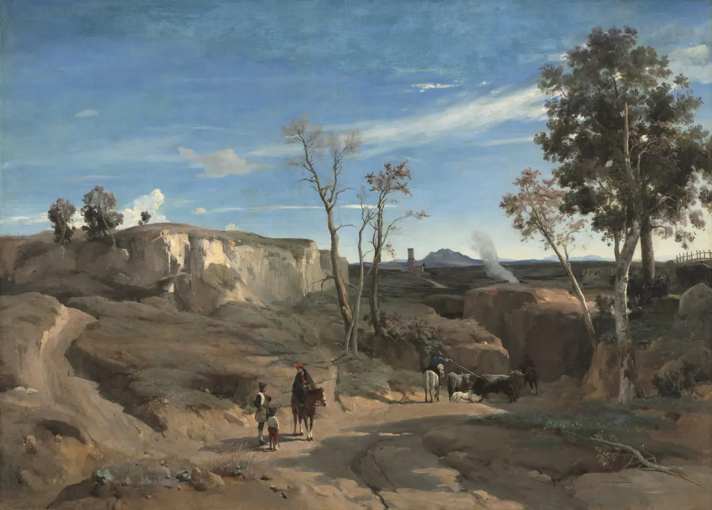 La Cervara, the Roman Campagna by Jean Baptiste Camille Corot, canvas print