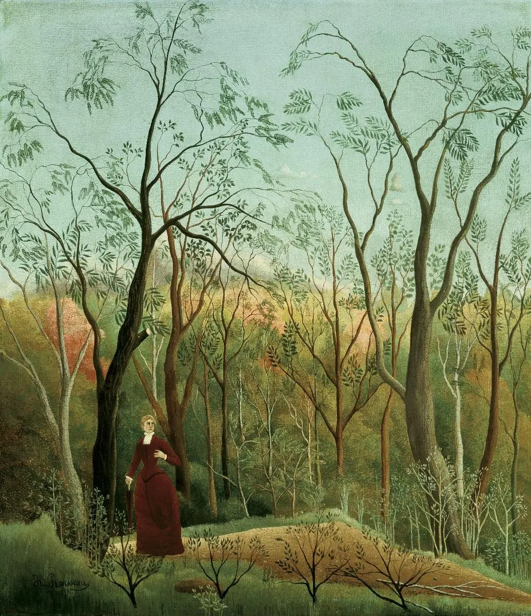 La Promenade dans la forêt by Henri Rousseau, canvas print