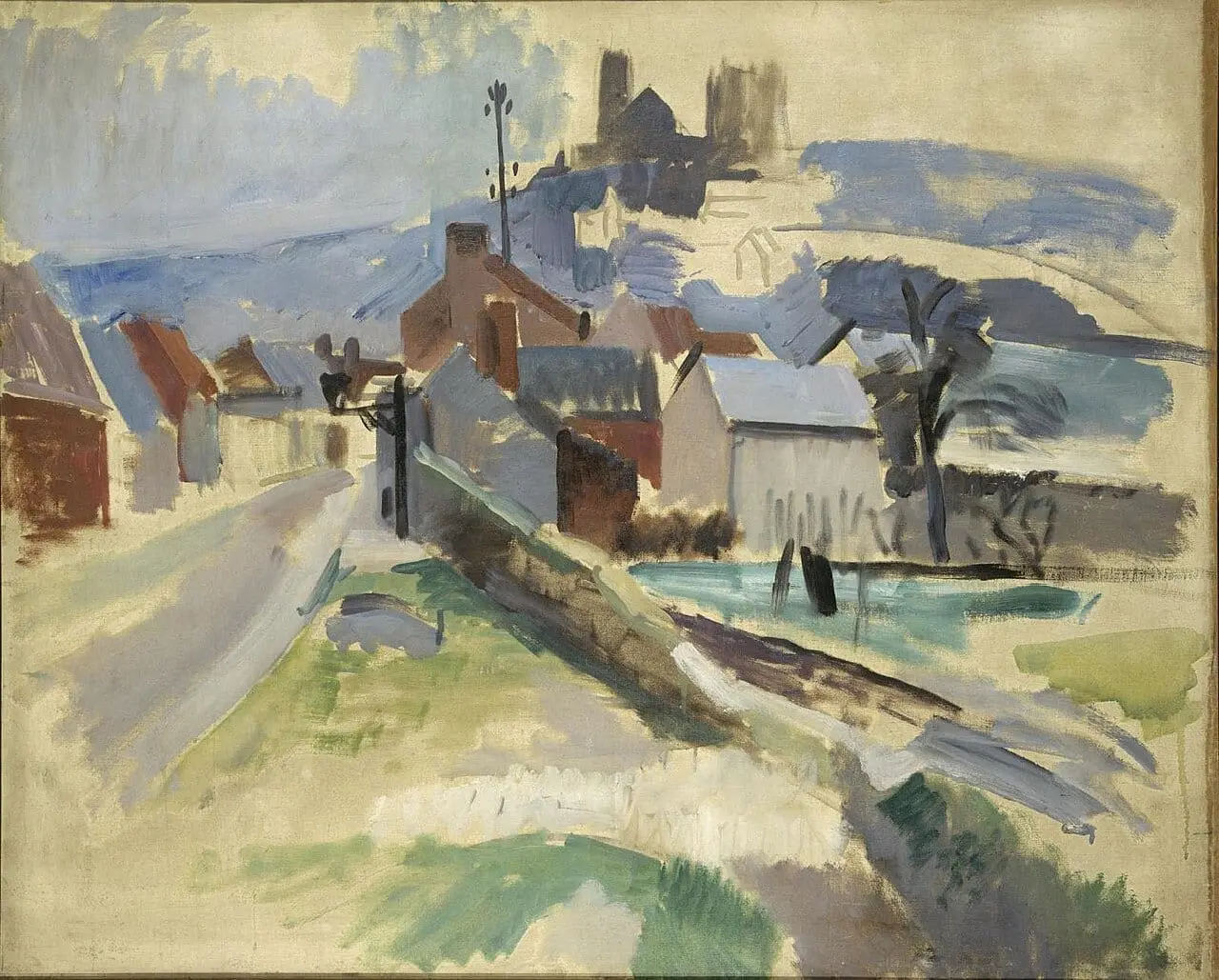 La Route de Laon by Robert Delaunay, canvas print