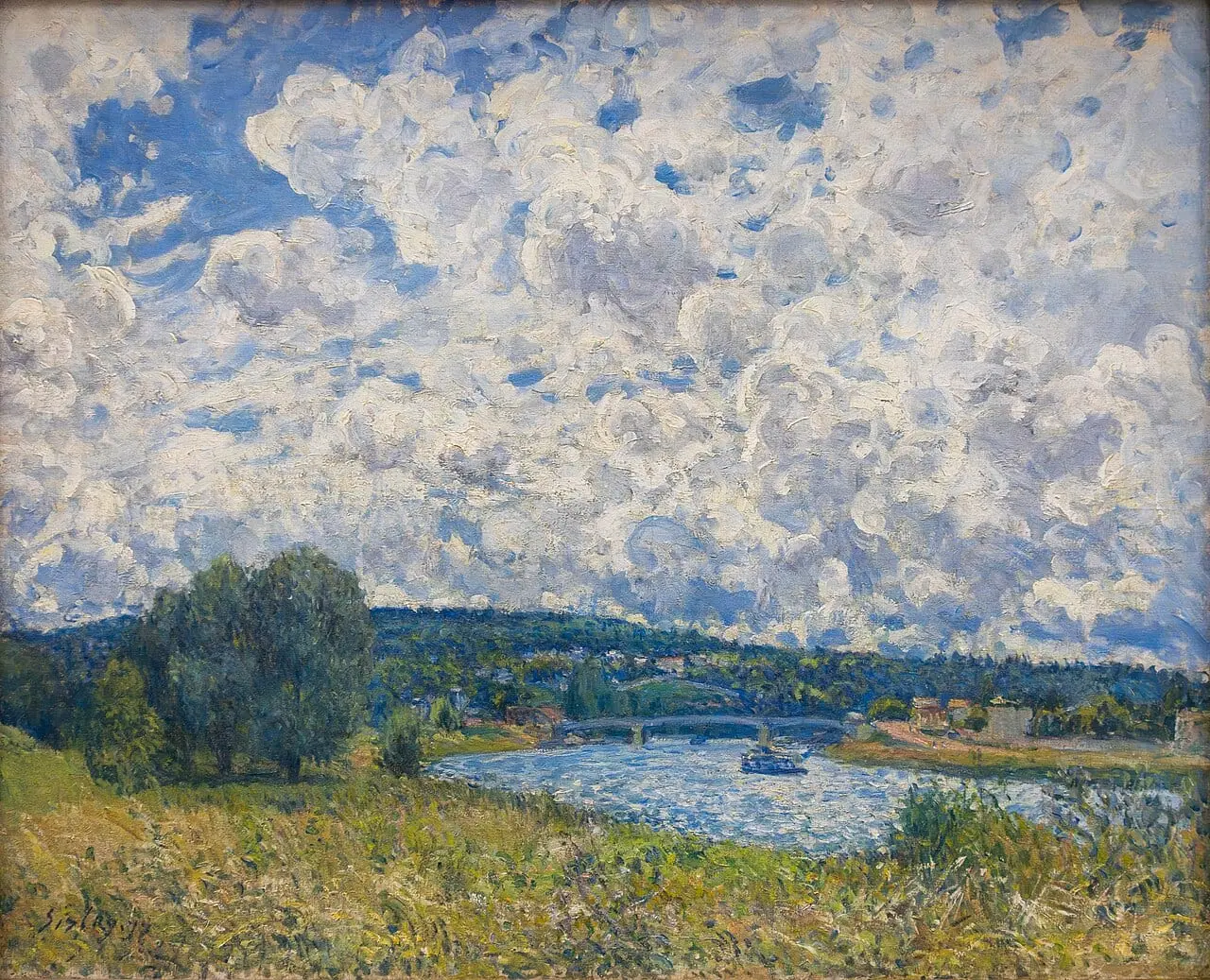 La Seine à Suresnes by Alfred Sisley, canvas print