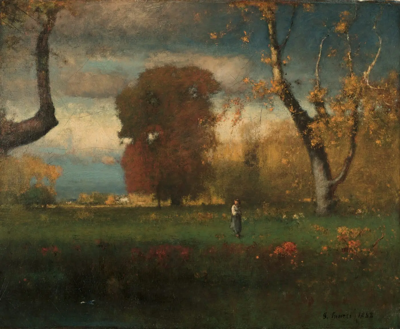 Landscape by George Inness, canvas print