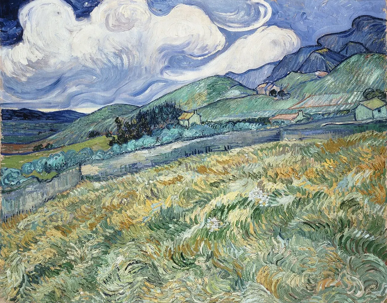 Landscape from Saint-Rémy by Vincent van Gogh, canvas print