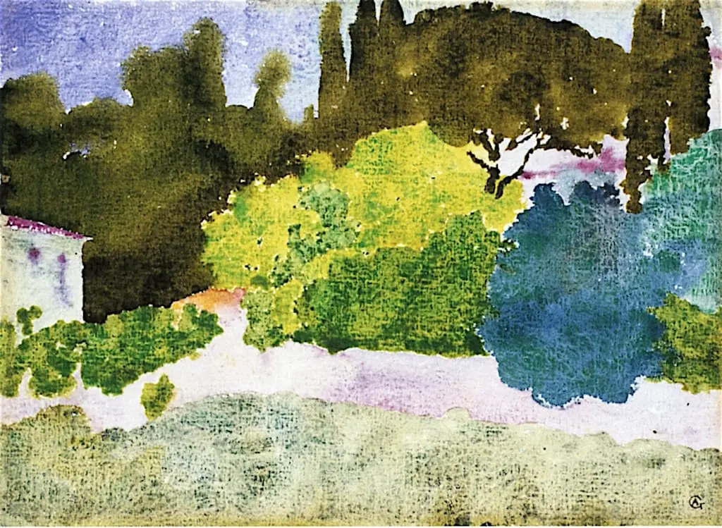 Landscape in Florence by Augusto Giacometti, canvas print