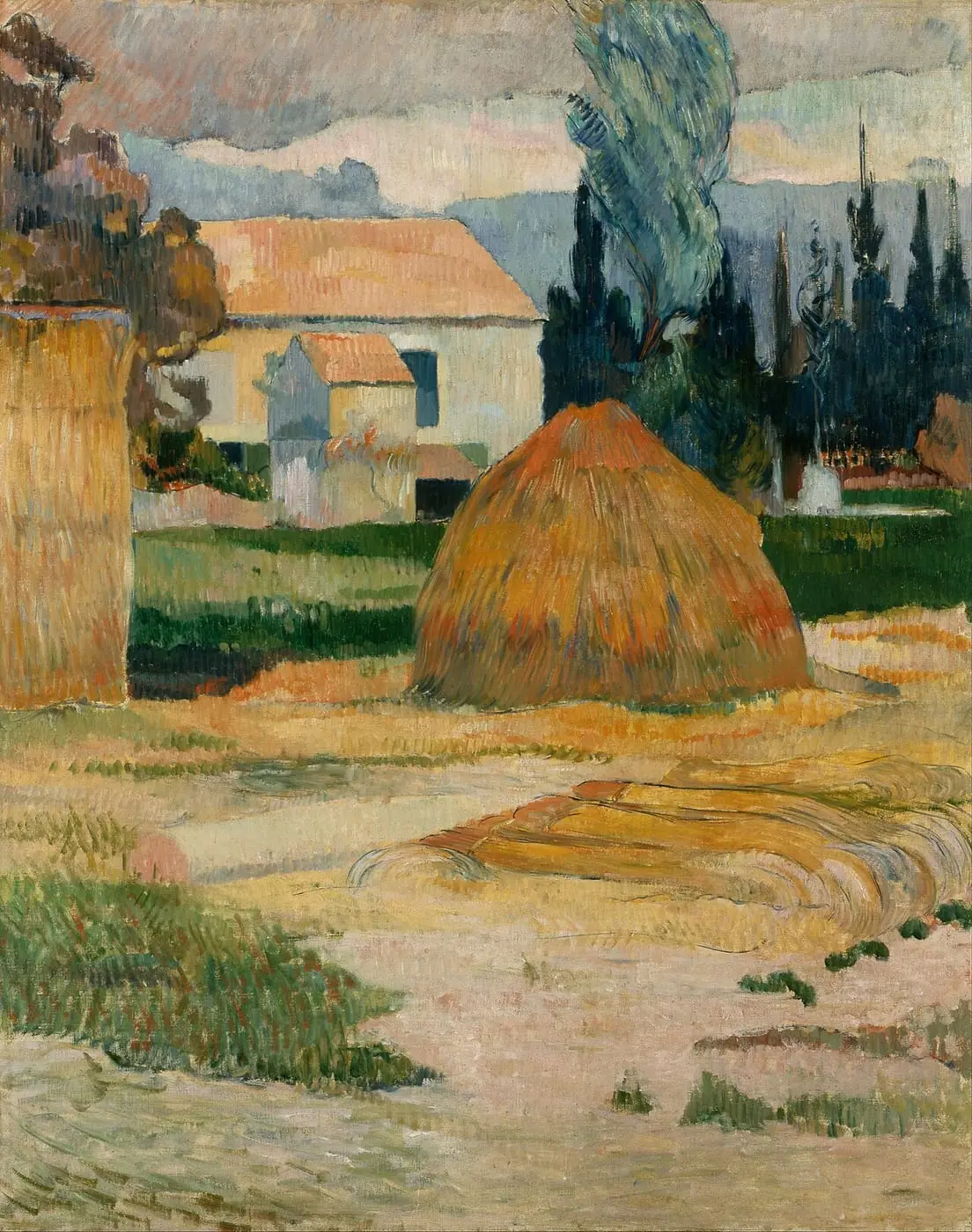 Landscape near Arles by Paul Gauguin, canvas print