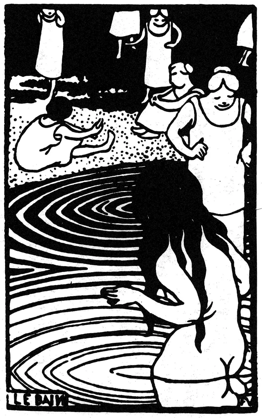 Le bain by Félix Vallotton, canvas print