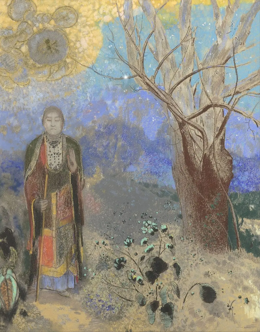 Le Bouddha by Odilon Redon, canvas print