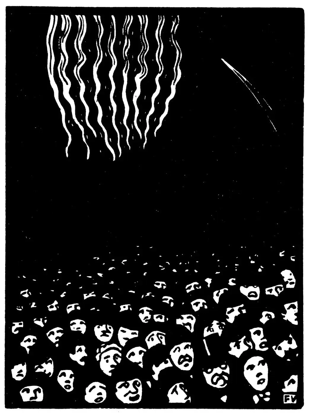 Le feu d artifice by Félix Vallotton, canvas print