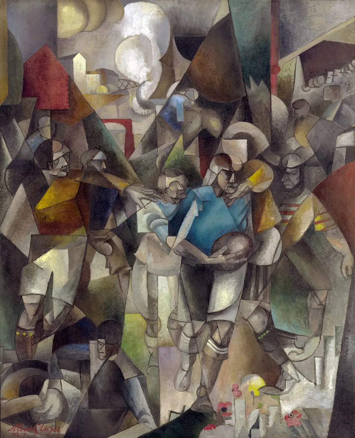 Les Joueurs de football (Football Players) by Albert Gleizes, canvas print
