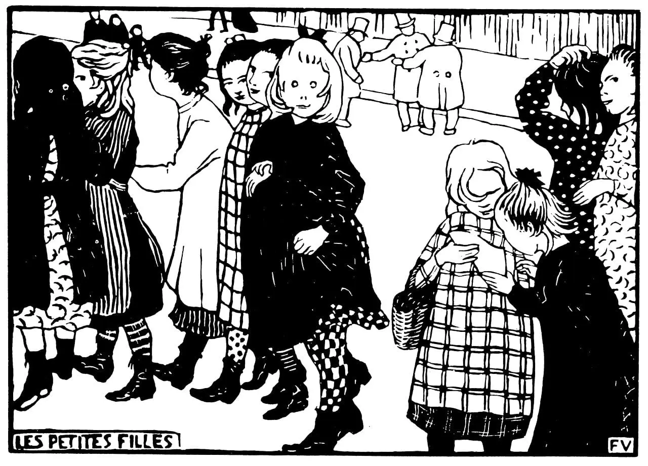Les petites filles by Félix Vallotton, canvas print