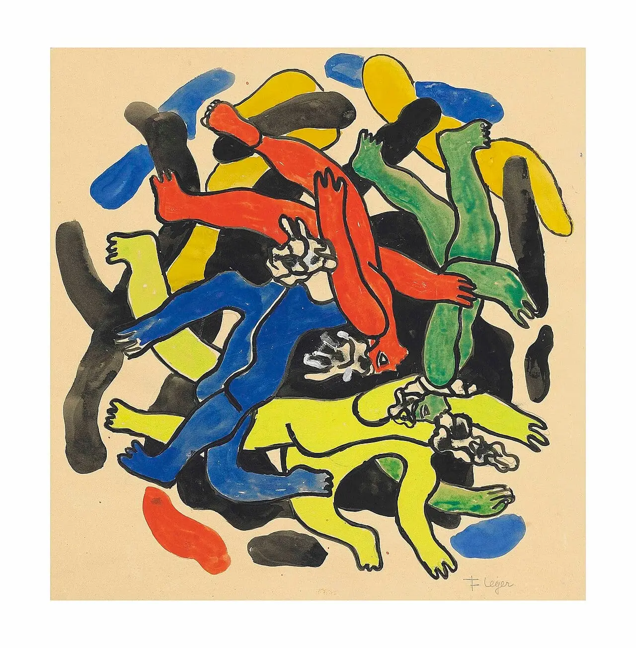 Les Plongeurs by Fernand Léger, canvas print