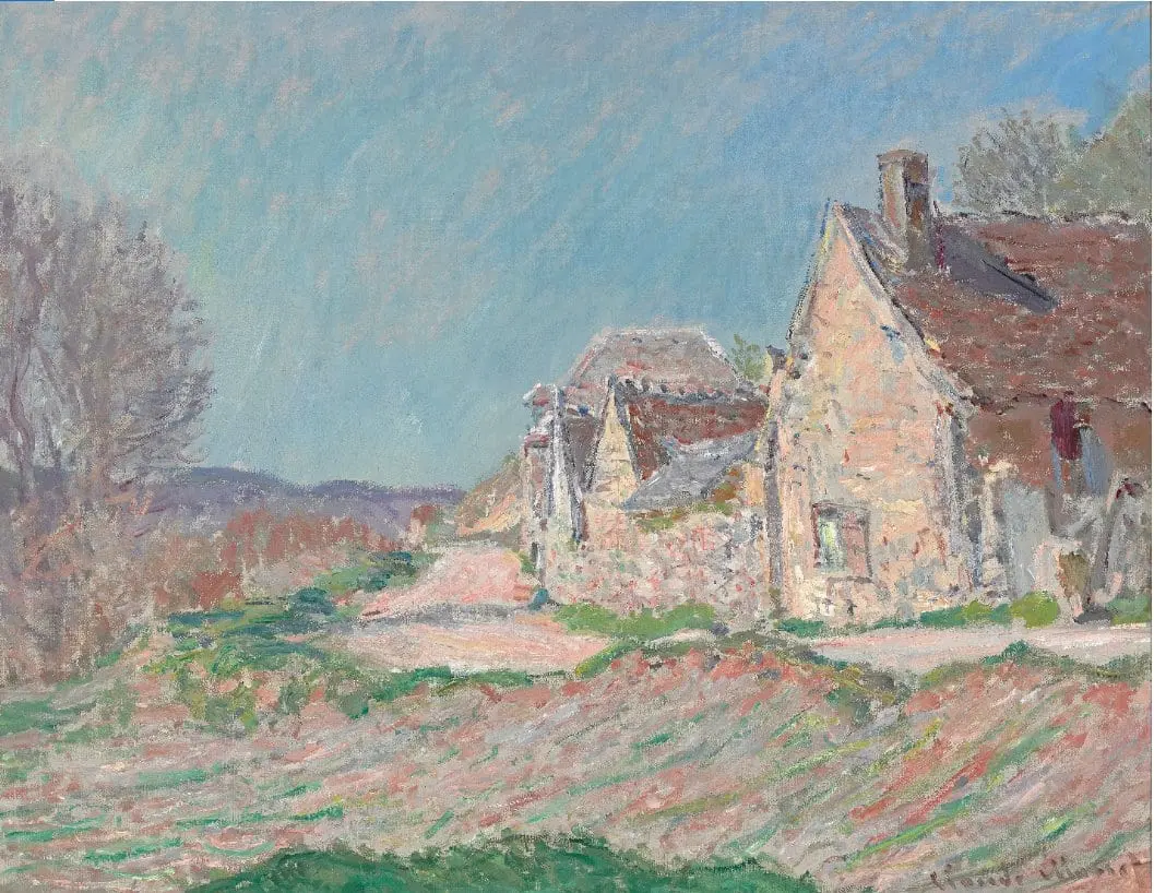 Maisons au bord de la route by Claude Monet, canvas print