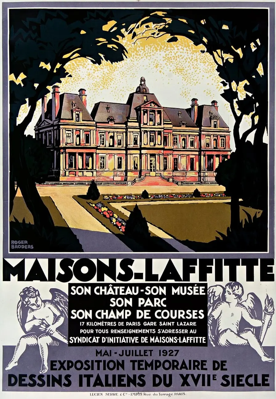 Maisons-Laffitte, Exposition temporaire 1927 by Roger Broders, canvas print