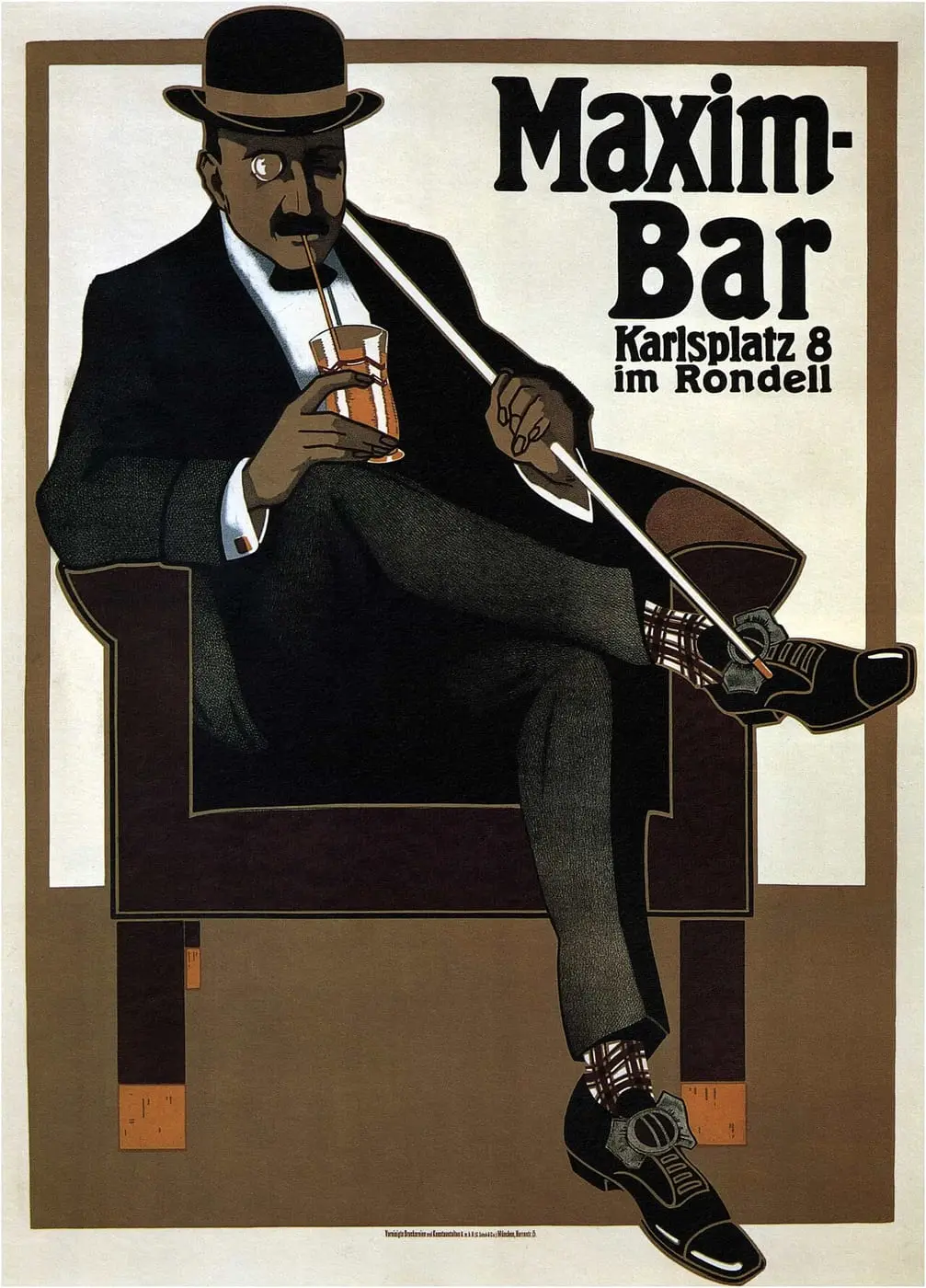 Maxim Bar by Hans Rudi Erdt, canvas print