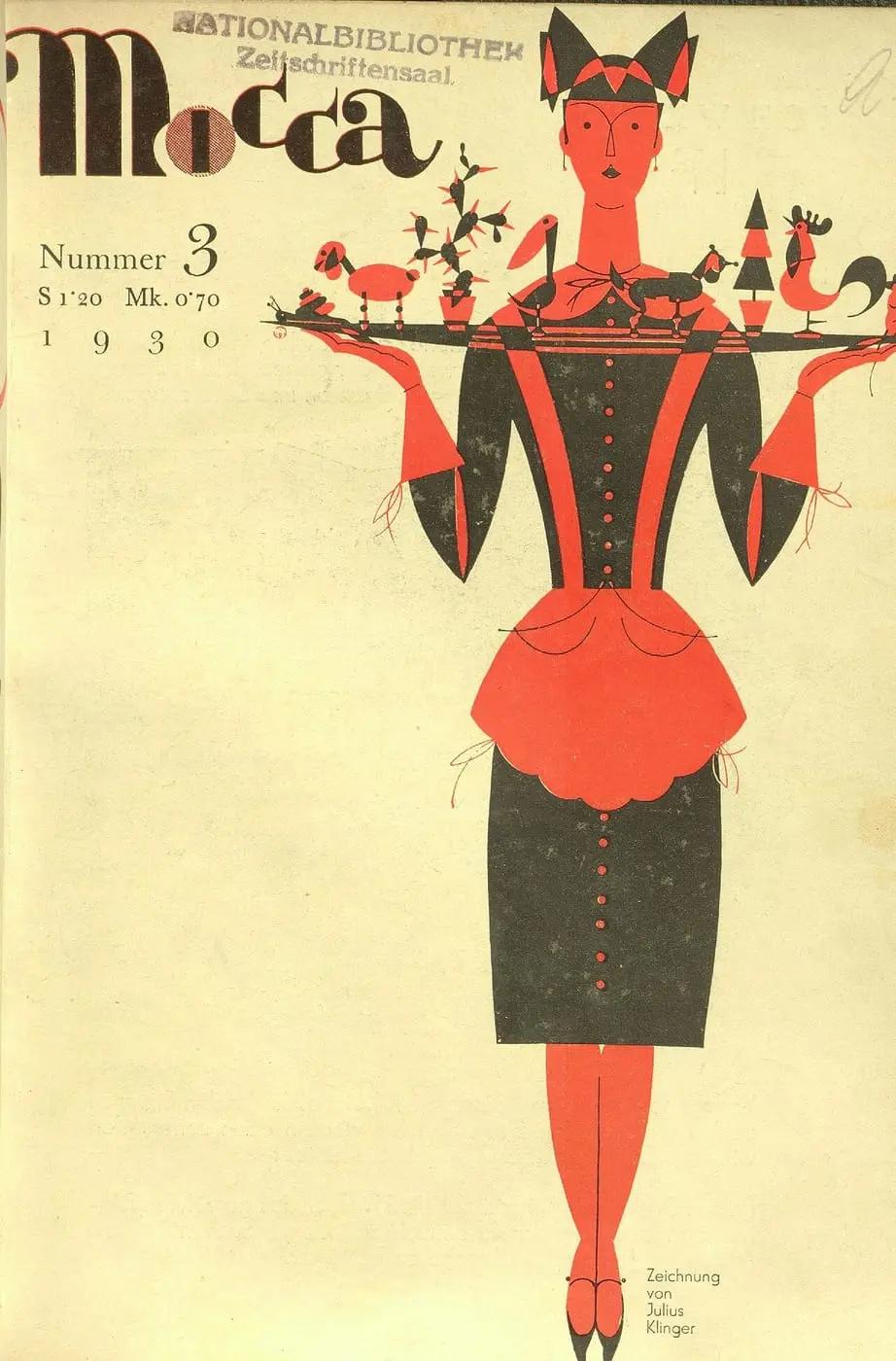 Mocca, March 1930 by Julius Klinger, canvas print