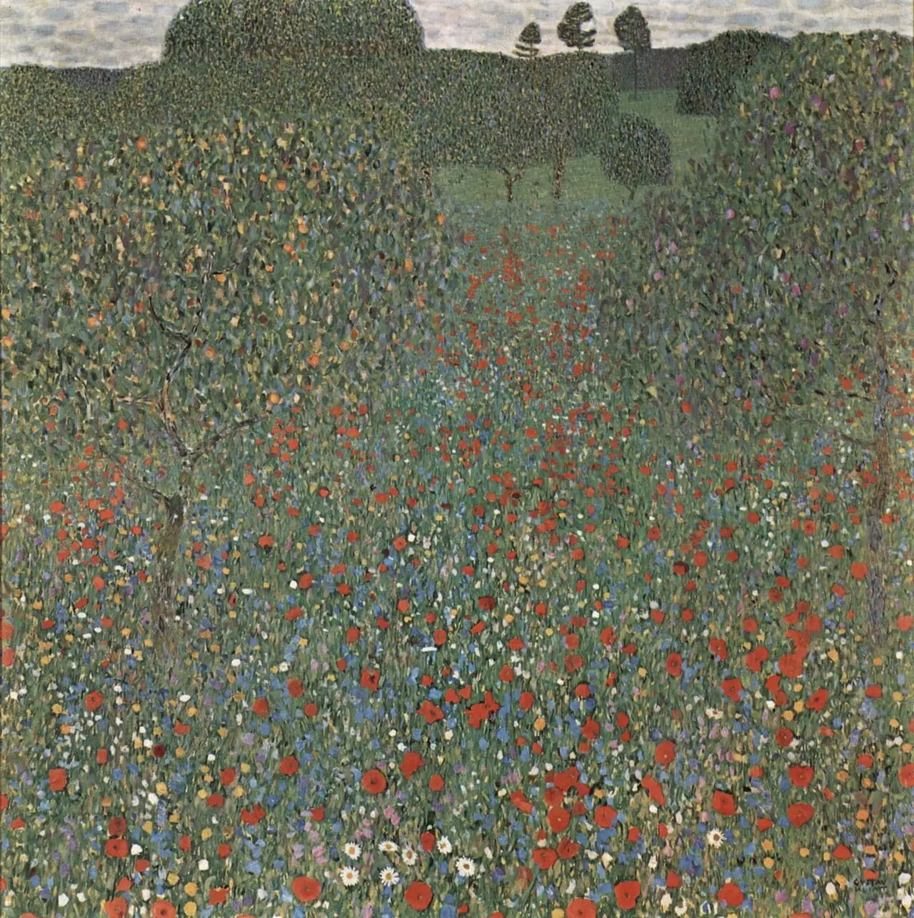 Mohnfeld by Gustav Klimt, canvas print