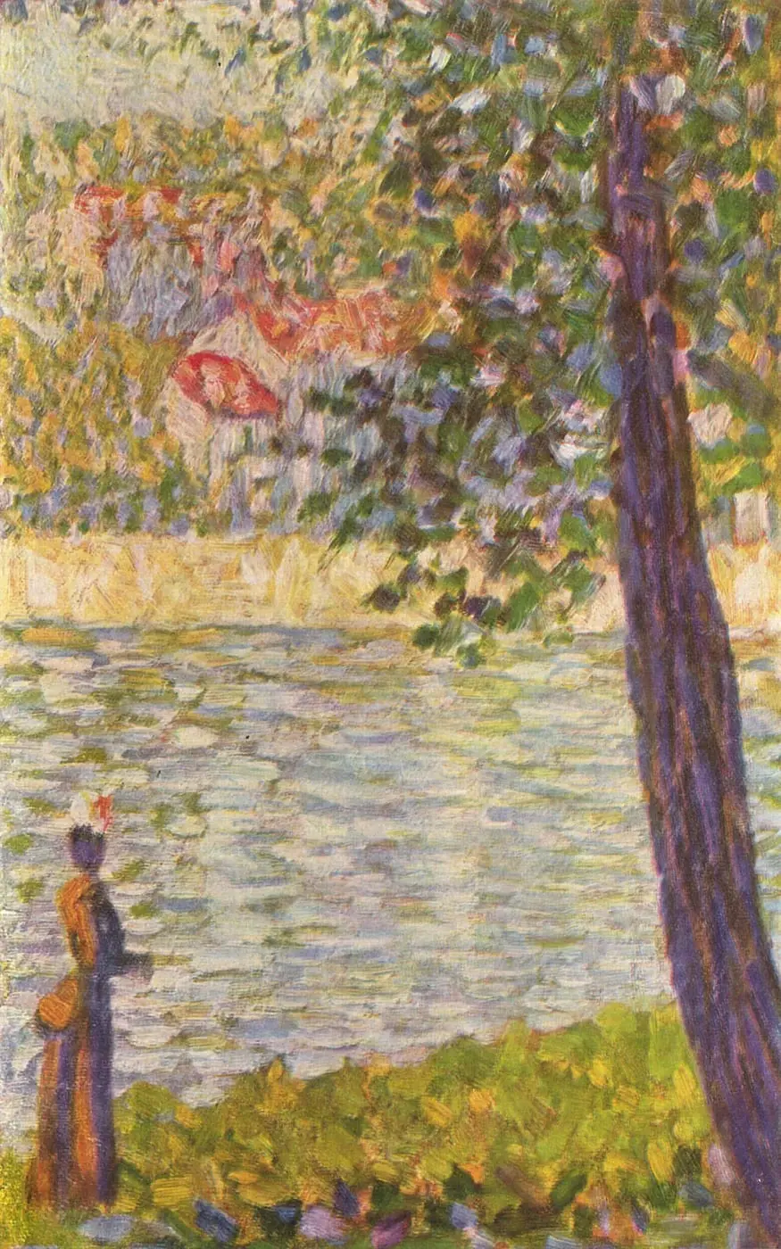 Morgenspaziergang (Die Seine bei Courbevoie) by Georges Seurat, canvas print