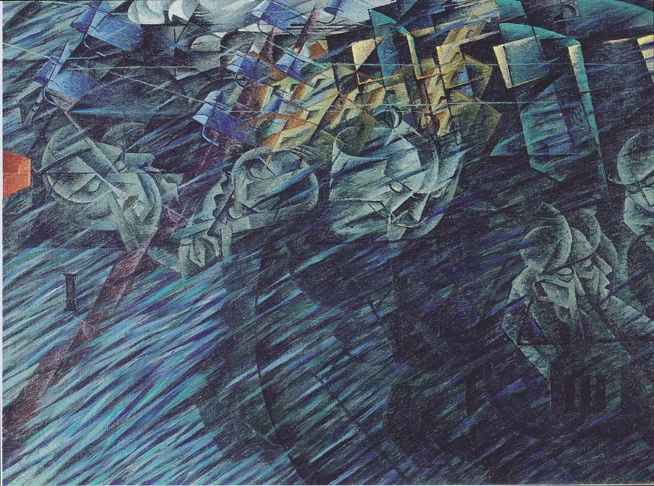 Movements II: The Wayfarers by Umberto Boccioni, canvas print