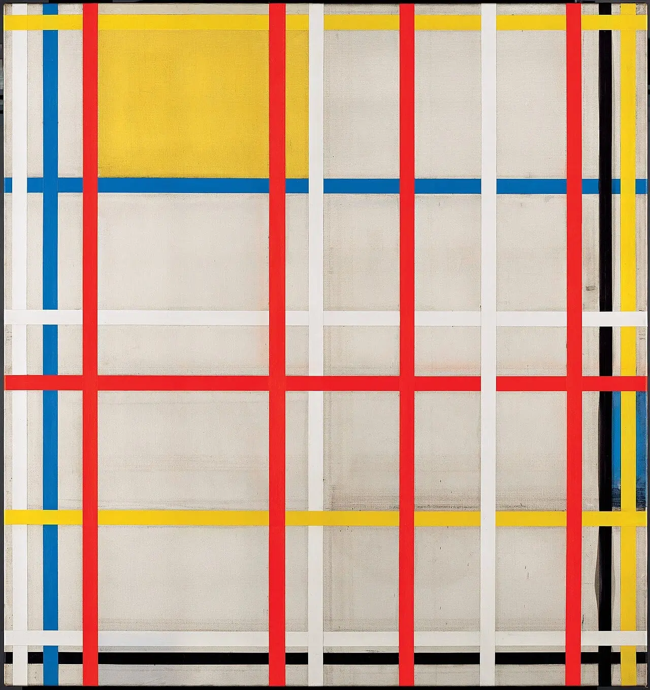 New York City, 3 (unfinished) by Piet Mondrian, canvas print