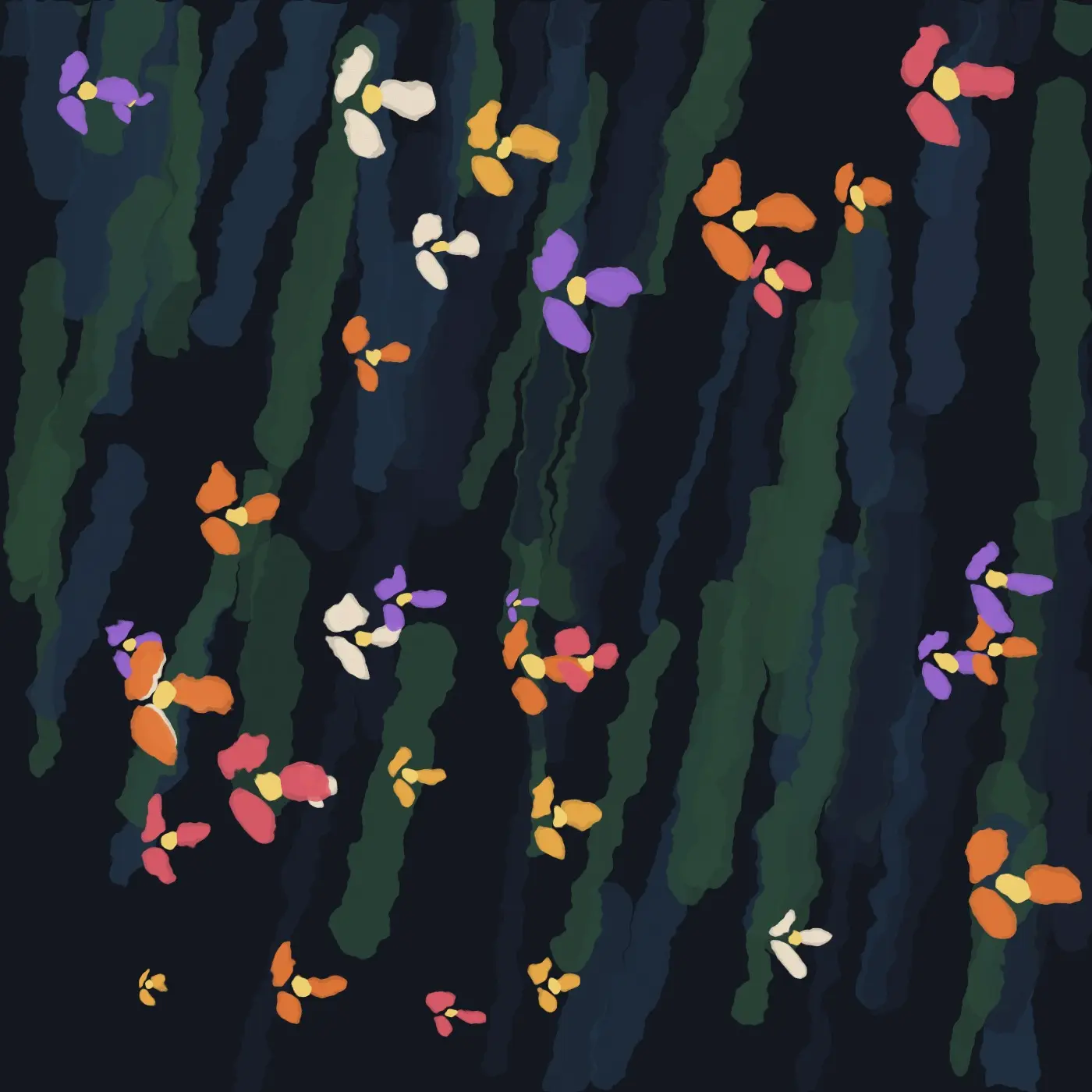 Night Garden by Amelia Studio, canvas print