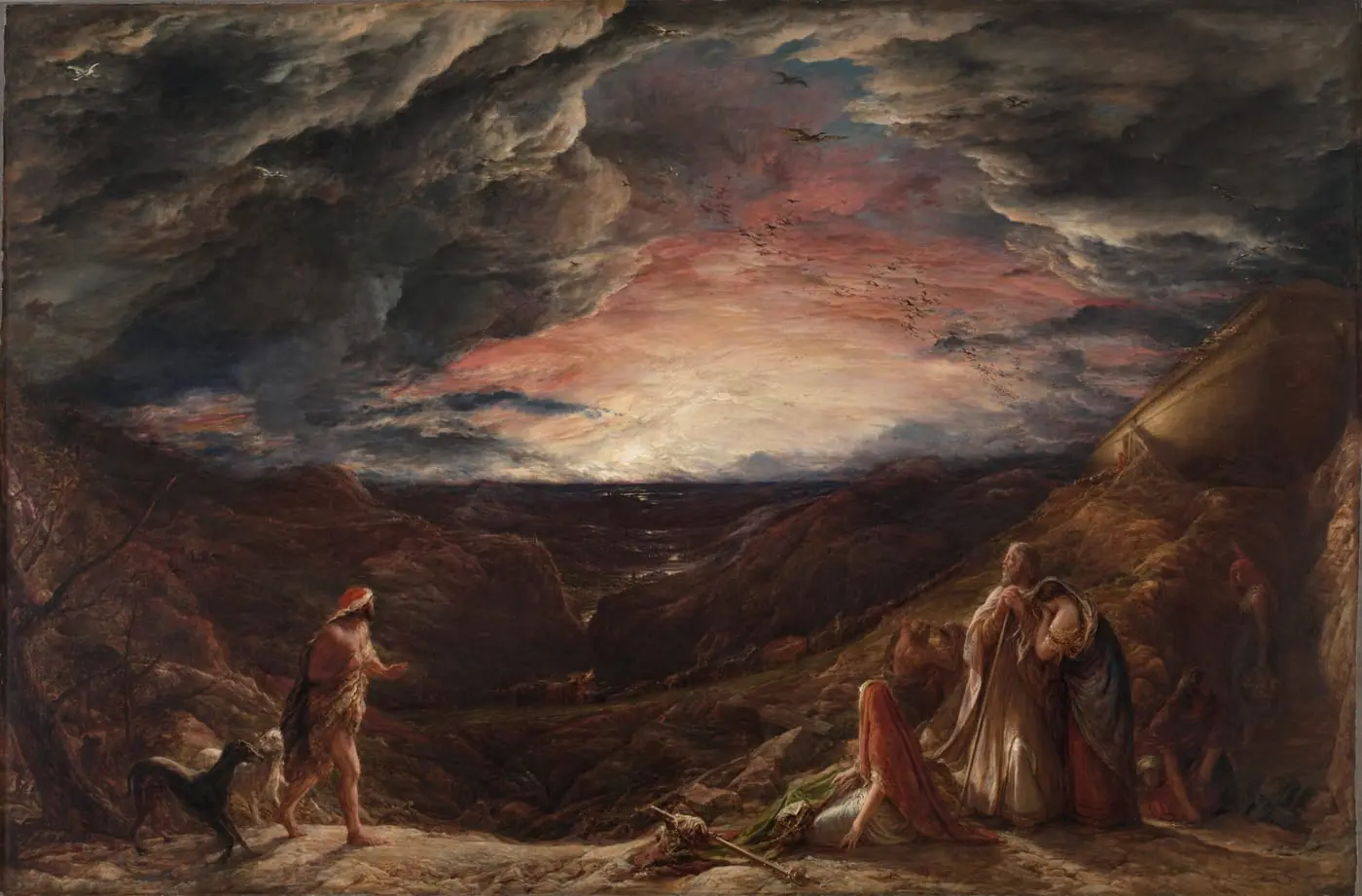 Noah: The Eve of the Deluge by John Linnell, canvas print