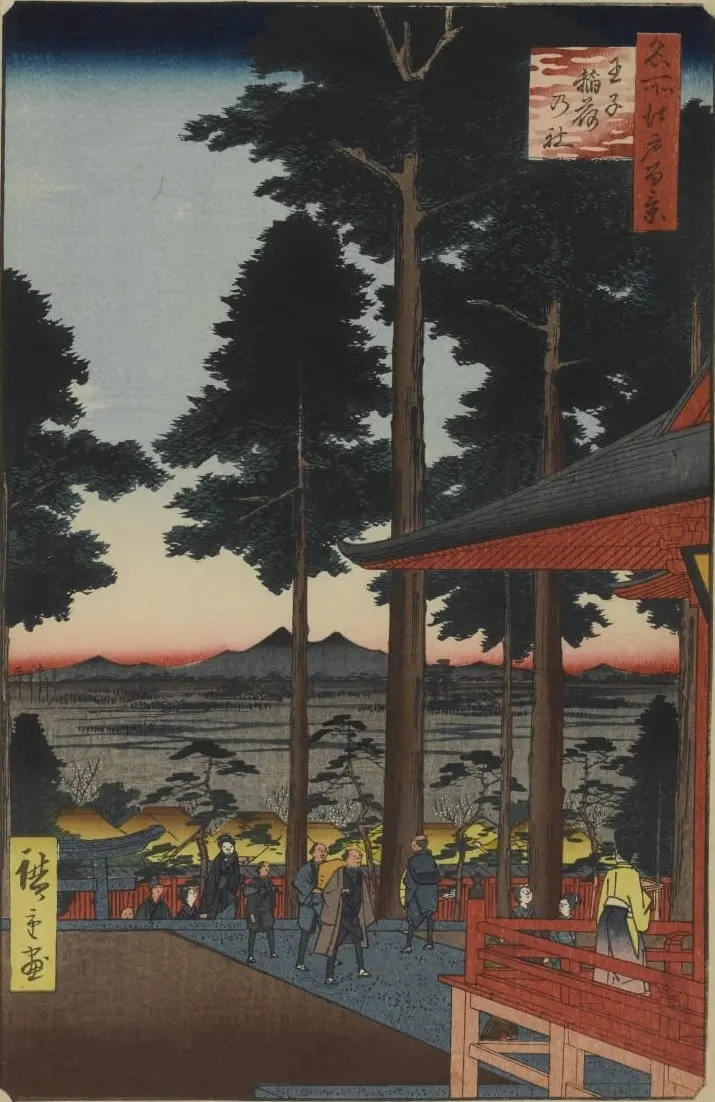 Oji Inari Shrine by Utagawa Hiroshige, canvas print
