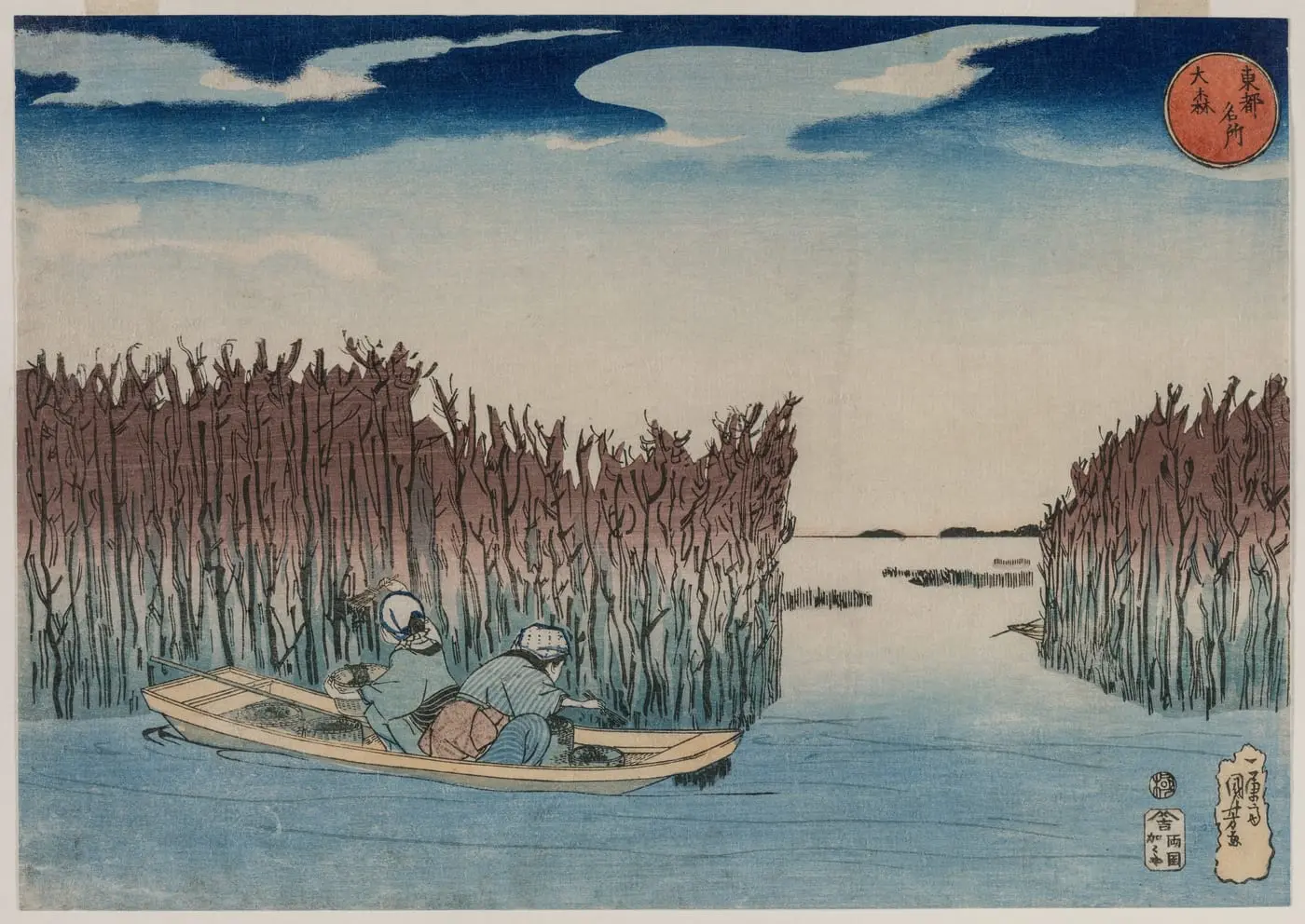 Ōmori by Utagawa Kuniyoshi, canvas print