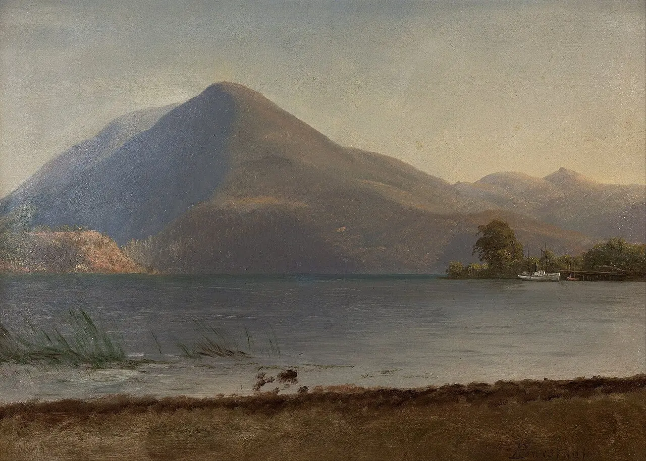 On the Hudson by Albert Bierstadt, canvas print