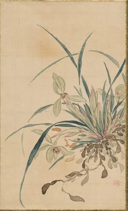 Painting from Flowers and Grasses by Tsubaki Chinzan, canvas print