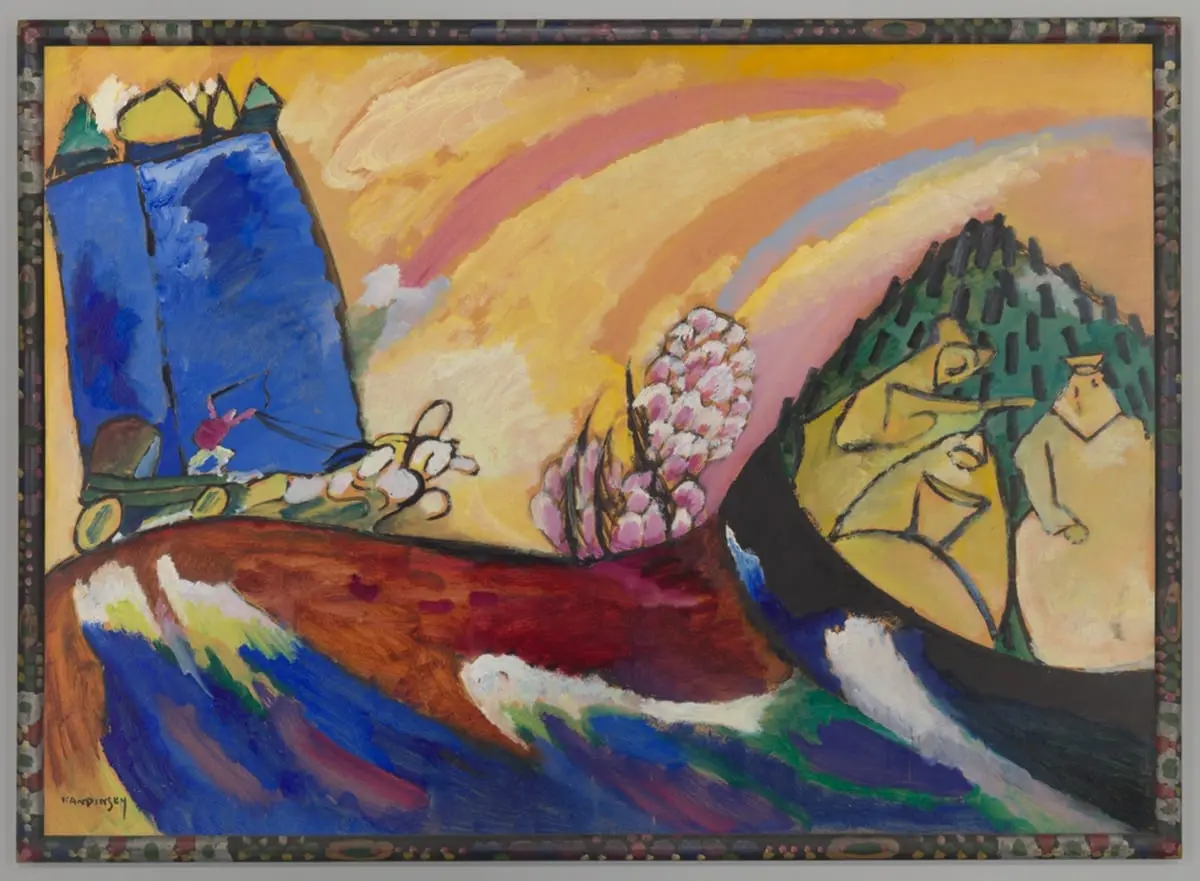 Painting with Troika by Vasily Kandinsky, canvas print